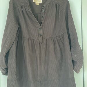 Michael Kors Chocolate Striped Shirt